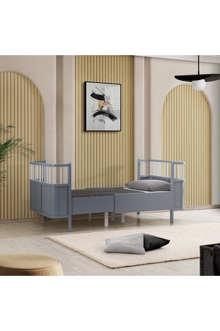 Siesta Büyüyen Beşik 90 x 130 CM - Gri + 1 Comfort Yatak Gri