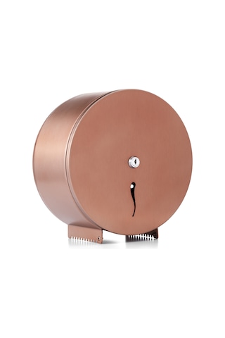 ARGESAN-Paslanmaz Çelik Jumbo Tuvalet Kağıtlığı MINI Q22 cm-ROSE