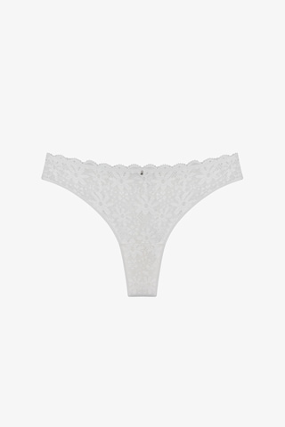 Penti Kırık Beyaz Lace Dantel Tanga Külot