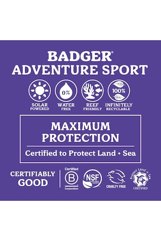 Badger SPF50 Adventure Sport Suncreen Cream 87 ML