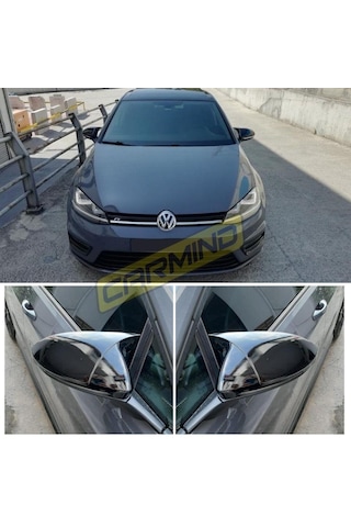 Vw Golf 7 - 7.5 Batman Yarasa Ayna Kapağı Piano Black