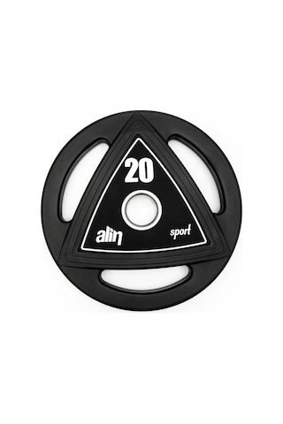 Alin Sport 20 Kg Profesyonel Kauçuk Kaplı Olimpik Plaka / Ağırlık Plakası Flanş