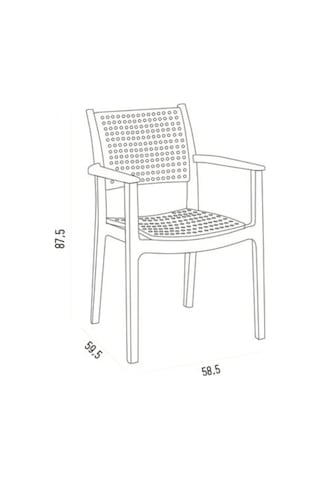 Holiday Atlas Sandalye 2'li Set Antrasit