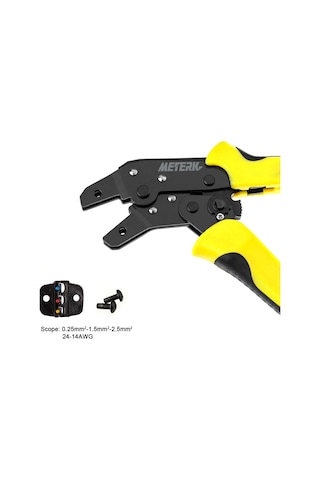 Singree Meterk Ratcheting Kablo Pense - 0.25-6mm² Kablo Sıkma Aleti, Kolay Kullanım Jx-1601-06 Siyah