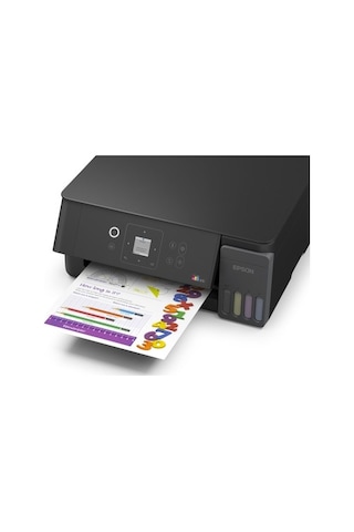 Epson Ecotank L3360 A4 Çok Fonksiyonlu Yazıcı 4 Kartuş İle 100 Sayfa Kapasite Siyah