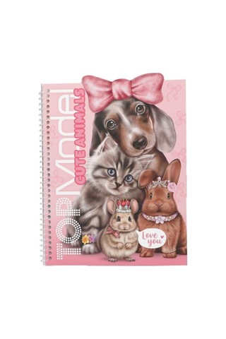 Topmodel Cute Animals Sticker Kitabı Sevimli Hayvanlar Çıkartmalı Aktivite Defteri Çok Renkli
