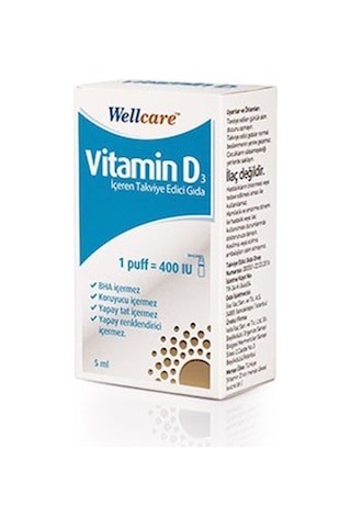 Wellcare   Vitamin D3 400 Iu 5 Ml Sprey