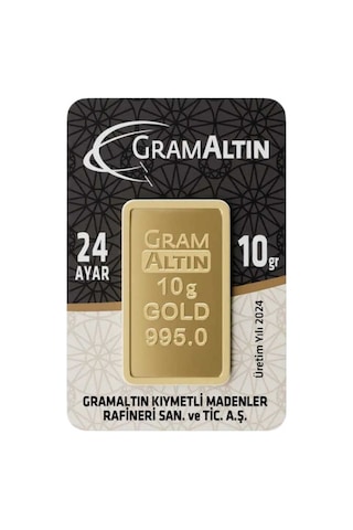 İar 24 Ayar Külçe Altın 10 G