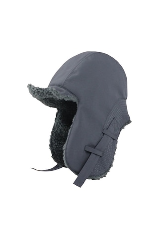 Kadife Kumaştan Yapılmış Kalın Ve Sıcak Kışlık Kayak Şapkası, Soğuk Havalara Özel Gri