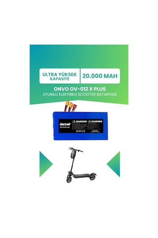Onvo Ov-012 X Plus Ultra Yüksek Kapasite Batarya 48v 20ah 21700 Pil Elektrikli Scooter Bataryası