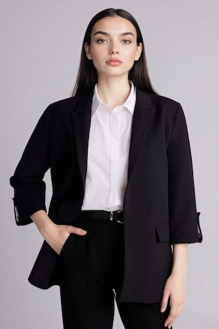 Defacto Regular Fıt Ceket Yaka Blazer Ceket G7818ax26spbk81 Siyah-bk81
