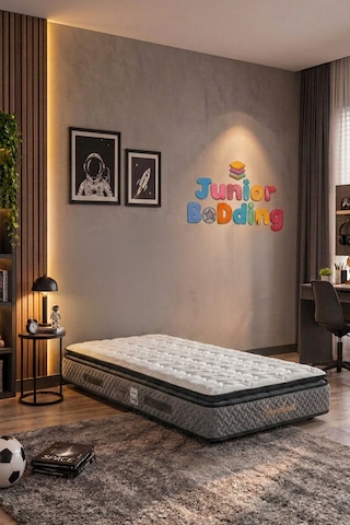 90x190 Tek Kişilik Yatak, Baza, Baza Başlık Seti Ortopedik Yataklı Sandıklı Baza 3 Lü Set 90 x 190