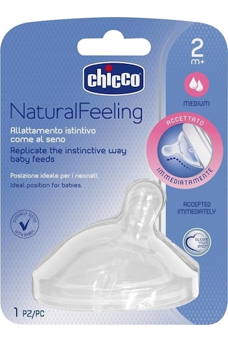 Chicco Natural Feeling Orta Akışlı 2+ Ay Biberon Emziği