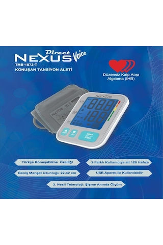 Direct Nexus VOICE TMB-1872-T Konuşan Üst Koldan Ölçer Tansiyon Aleti