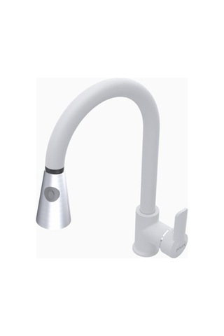 Polex Cristal Lux Granit Eviye P-02+Spiralli Beyaz