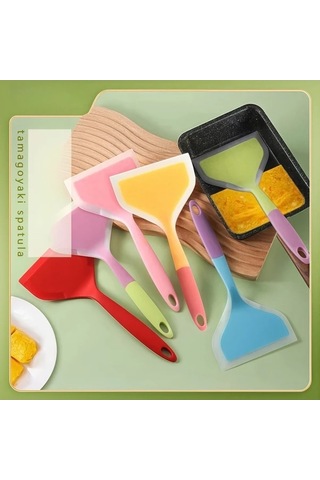 Trendooze Profesyonel Gaojunshop01 Turuncu Silikon Spatula Isıya Dayanıklı Yapışmaz Turuncu