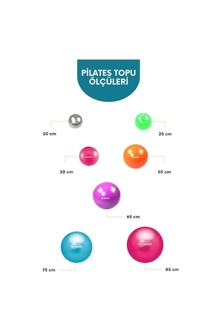 Delta 65 Cm Dura-strong Deluxe Gümüş Pilates Topu