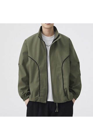 Snapbuy Rahat Ve Şık Düz Yakalı Erkek Ceketi Yeşil