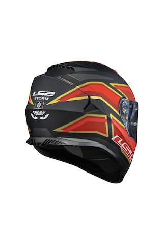 Ls2 Storm 2 Foggy Full Face Motosiklet Kaskı 66908 Mat Siyah Kırmızı