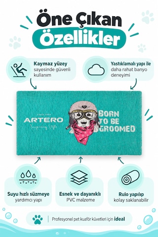 Artero Köpekler Ve Kediler İçin 107 65 Cm Banyo Küveti Matı