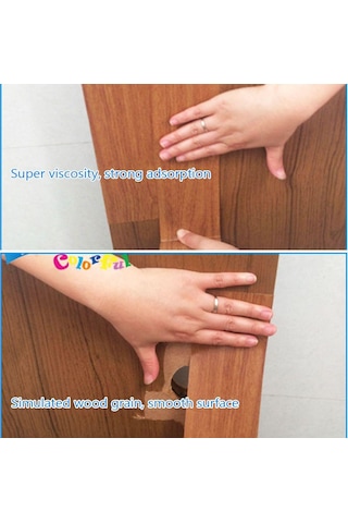 5 M/rulo Ev Dekor Mobilya Yenileme Süpürgelik Hattı Zemin Ahşap Tahıl Bant Onarım Yapıştırıcı 8cm X 4.75m-dark Brown Oak