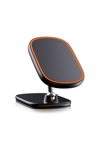 Luckysouk Alüminyum Alaşım + Silikon Manyetik Adsorpsiyon Araç Navigasyon Katlanır Telefon Tutucu Braketi Siyah Yok Havalandırma B1f8u8