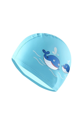 6-12 Yaş Çocuklar İçin Yüzme Boneleri, Balina Desenli, Pu Yüzme B Mavi
