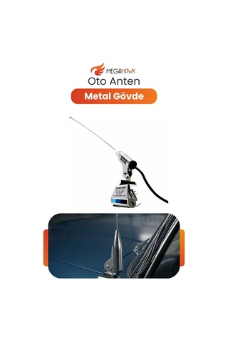Diamond Araç Anteni Harici Oto Anten Çekim Güçlü Metal Gövde Universal Radyo Anteni