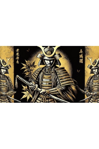 Ti-play Shogun Deads 60x90cm Modern Samuray Pvc Çerçevesiz Tablo