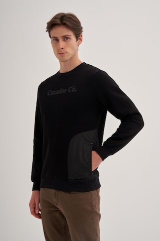Cazador 3 İplik Şardonlu Sweatshirt 5028 Siyah 001
