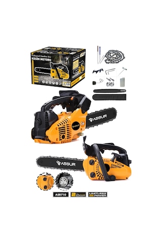 Assur 25CC Mini Benzinli Testere Ağaç Odun Dal Budama Ve Kesme Testeresi Hızar Motoru - 2362