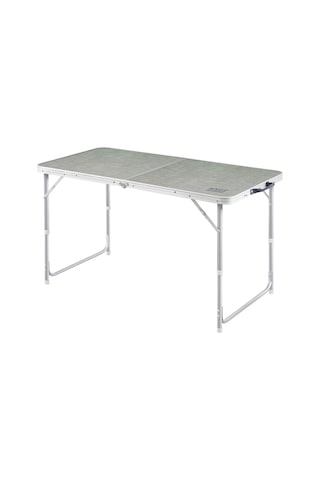 Haegs Portatif Kamp Masası, 3 Yükseklik Ayarlı, Katlanır Piknik Masası, Kolay Taşınabilir Alüminyum Masa - 120x60 - Kumaş Desenli Kahverengi