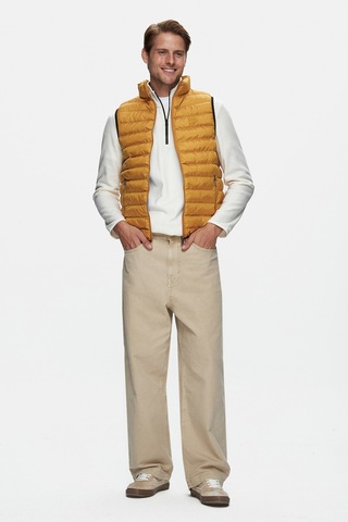 Blume Sarı Fermuarlı Ve Cepli Polyester Standard Fit Erkek Yelek - Sarı