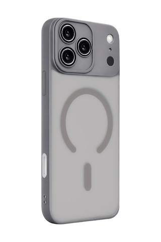 Apple Apple iPhone 17 Pro Max İçin Uyumlu Kılıf Lensli Buzlu Tasarım Sararmaz Magsafe Kılıf