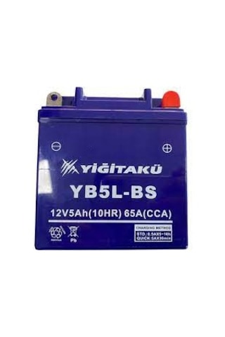 12 V 5 Ah Yiğit Akü Motosiklet Yb5l-bs