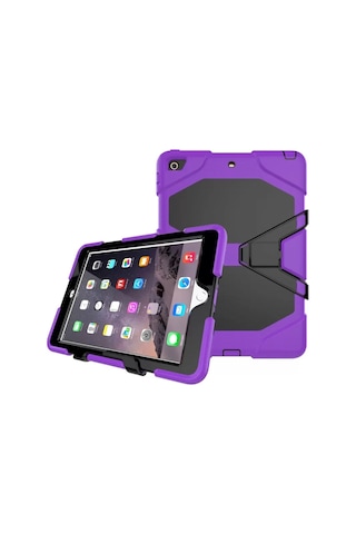 Apple iPad Uyumlu 5 Air 9.7 Kılıf Griffin Tablet Kapak - Mor Arka Kapak