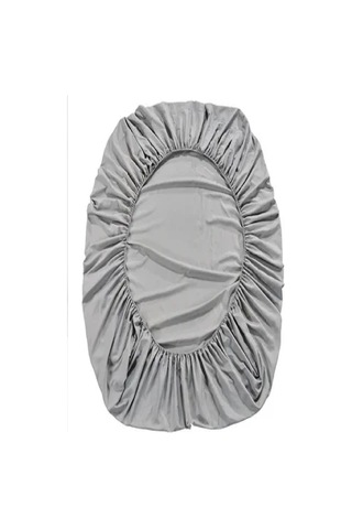 Altın Karma Havlu Lastikli Çarşaf Takımı 180x200 Cm 2 Adet 50x70 Cm Yastık Kılıfı Açık Gri