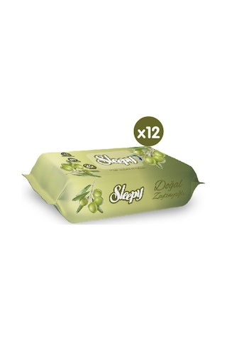 Sleepy Doğal Zeytinyağlı Ve Pamuklu Islak Bebek Havlusu 12X25