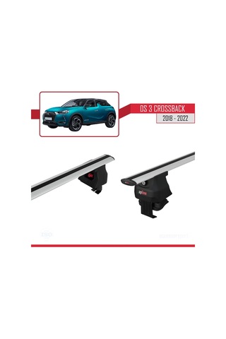 Ds 3 Crossback 2018-2022 Arası İle Uyumlu Ace-4 Ara Atkı Tavan Barı Gri