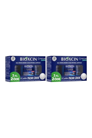 Bioxcin Quantum Şampuan 3 X 300 Ml Yağlı Saçlar İçin Sebum Dengeleyici Ve Saç Dökülmesine Karşı Etkili Ş