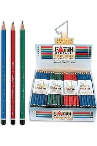 Fatih Kurşun Kalem Mercanlı 144'lü Paket Çok Renkli