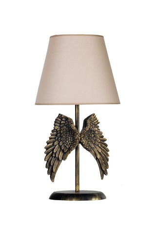 Qdec Modern Dizayn Melek Abajur Gold-Bej Altın - Bej