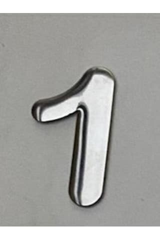 Kapı Numarası Krom Metal 4.2Cm No 1 Yapişkanli