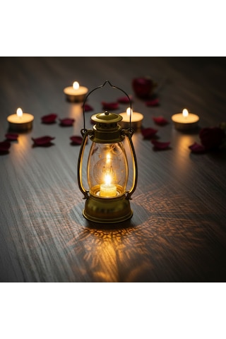 Ramazan Temalı Gold Gaz Lambası Led Işık Diğer