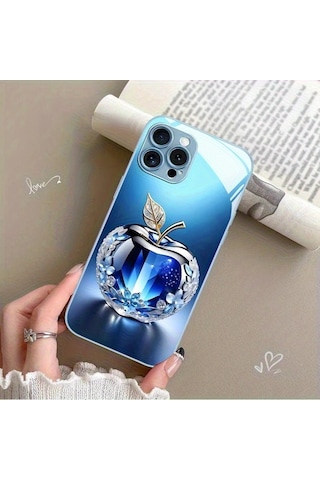 Willowhaven Mavi Kristal Elmalı Lüks iPhone Uyumlu 16 Pro Kılıf  Seçeneği