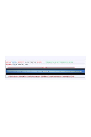 Vestel Uyumlu 42" 7020Pkg 60 Led 42Pf7175 Ves420Unvl-3D-S01 Led Bar
