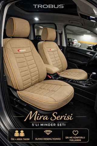 Fiat Linea 2007 Ve Sonrası Uyumlu Mira Serisi Taba 5'li Oto Koltuk Minderi 24440785