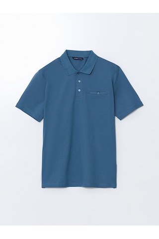 Lcwaıkıkı Classic Petrol Polo Yaka Merserize Görünümlü Erkek Tişört