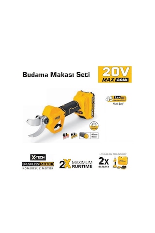 Sgs 5555 Akülü Budama Makası 20v Kömürsüz Motor