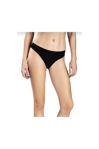 Jiber 655 Kadın Likralı Pamuklu Bikini Külot 12 Adet Siyah